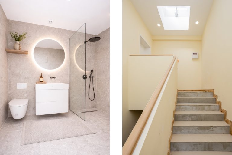 Badezimmer - Aufgang zur Wohnung