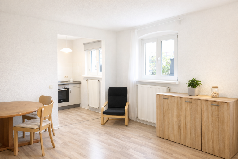 Wohnzimmer der Einliegerwohnung im Souterrain