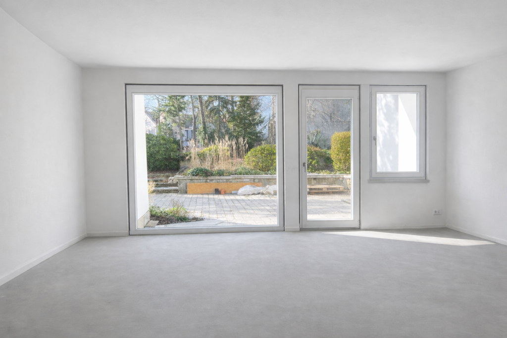 Zimmer im Gartengeschoss visualisiert
