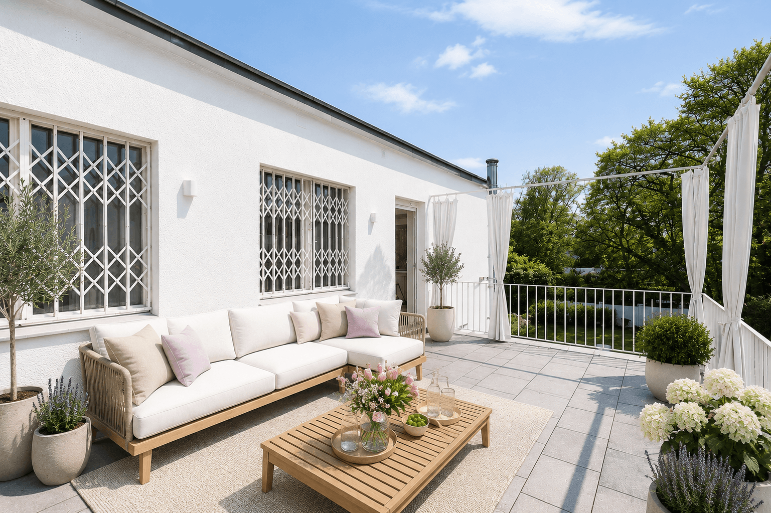 Terrasse im OG visualisiert