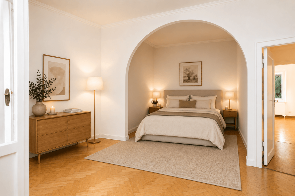Balkonzimmer mit KI möbliert